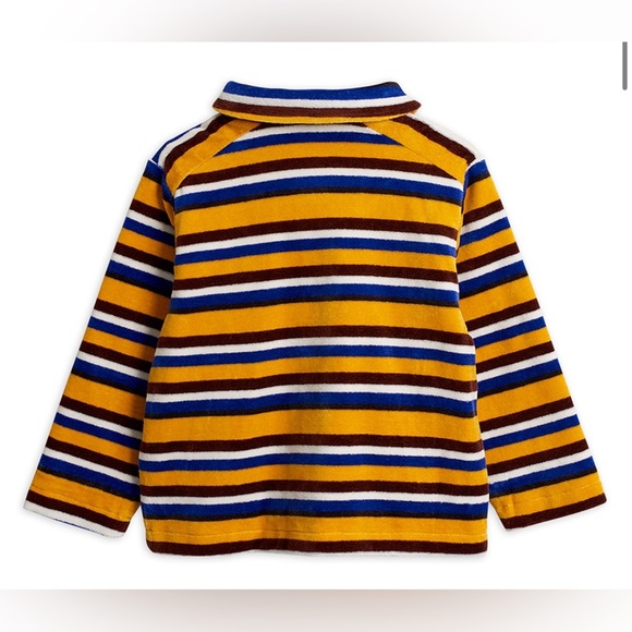 NWT mini rodini organic cotton velour blazer jacket boys unisex navy size 5-7 - Picture 6 of 8